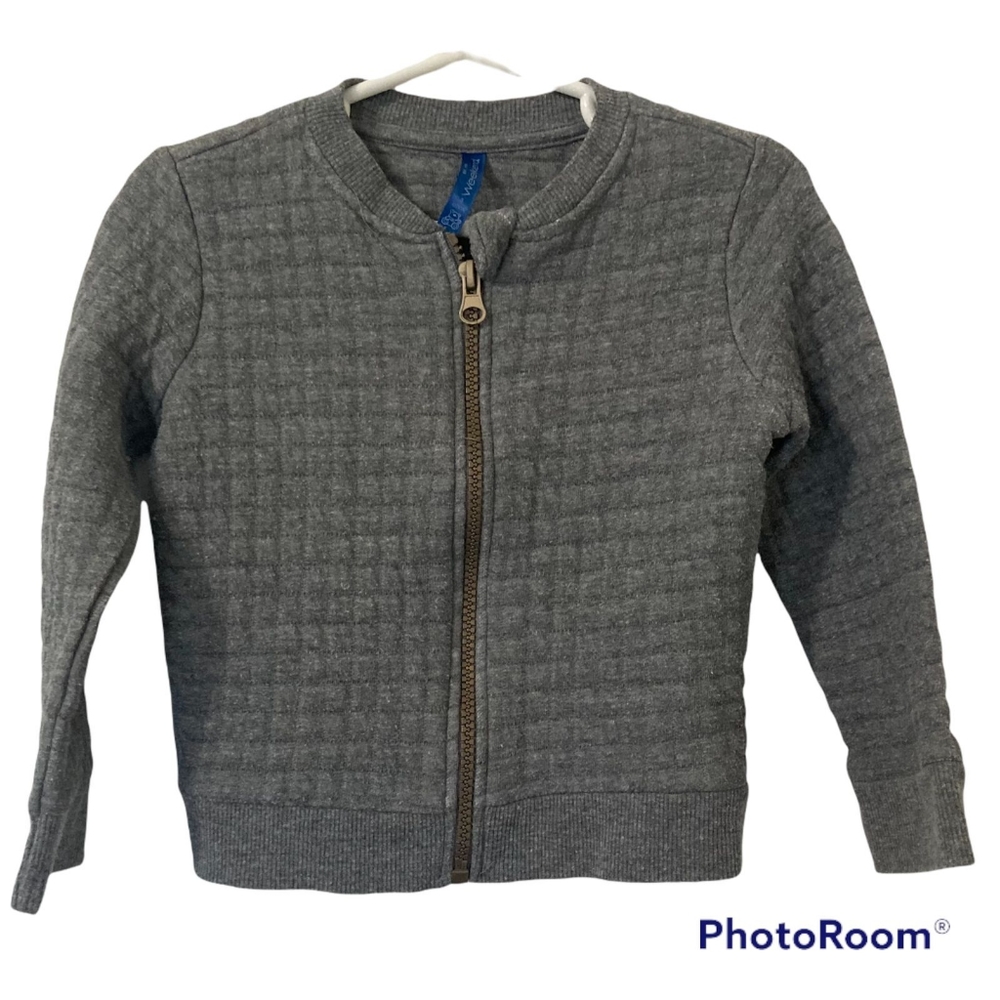 Weekend Gray Quilted Bomber Jacket  3T